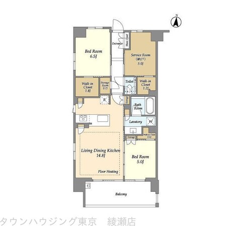 ドゥーエ町屋の物件間取画像